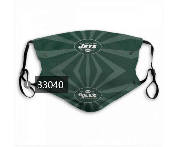 New 2021 NFL New York Jets #65 Dust mask with filter